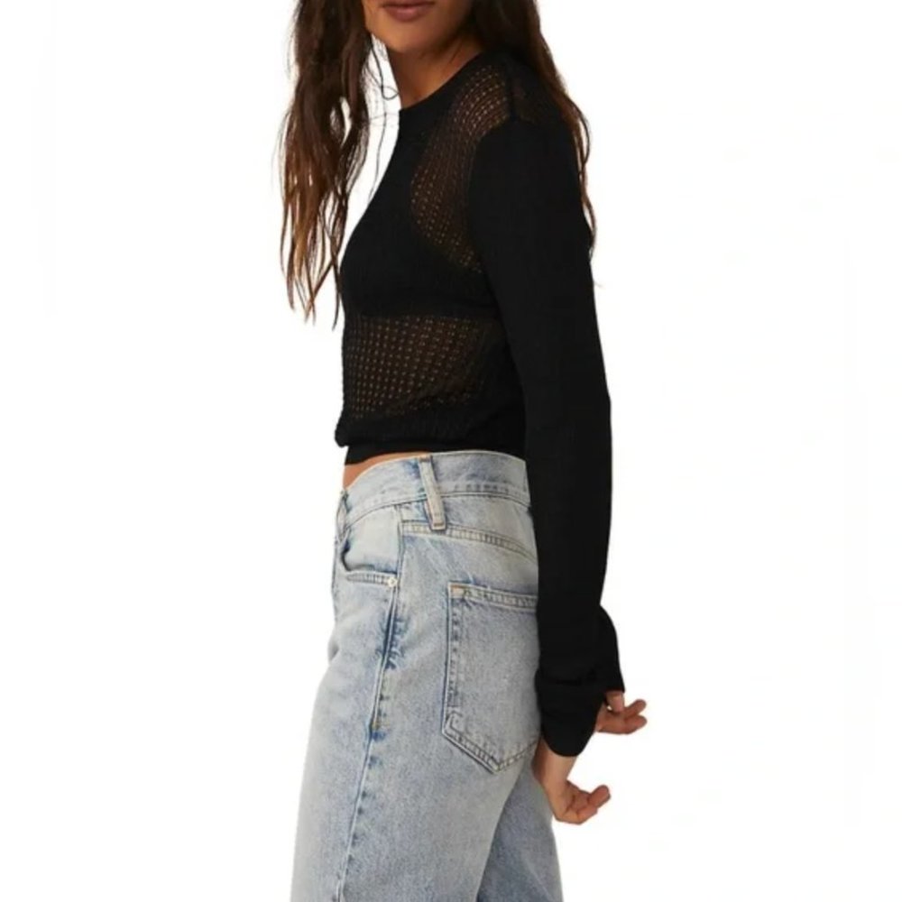 NWT Free People H2O Pullover black women's L and XL - Picture 3 of 4